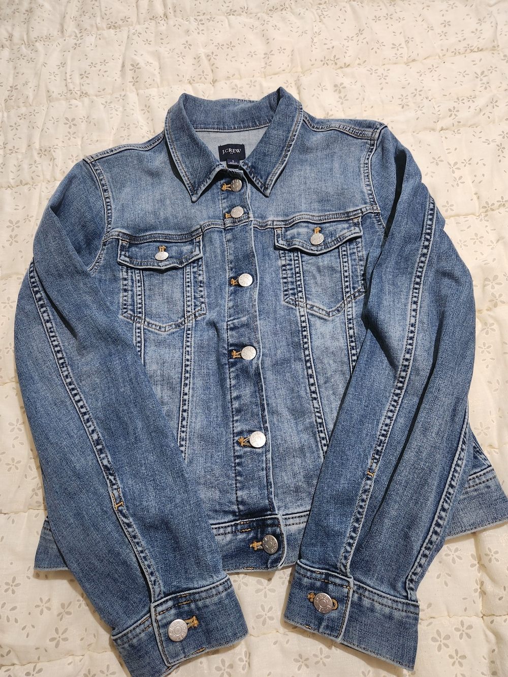 J. Crew Light Blue Denim Jacket with Button Front